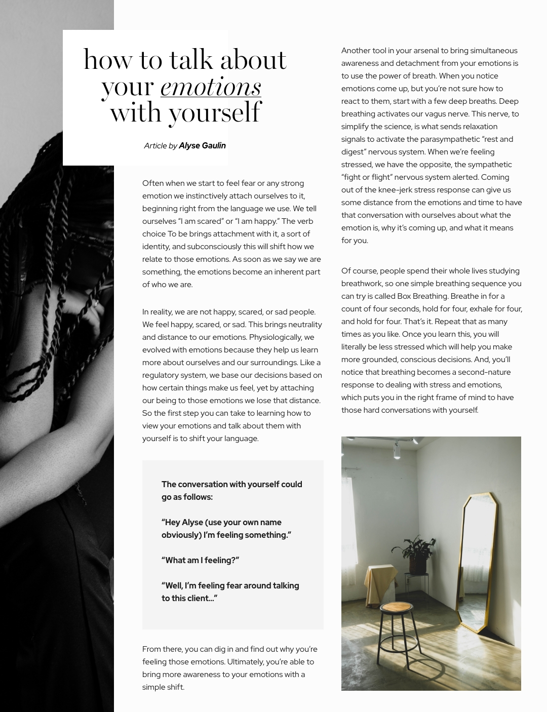 How to Talk AboutYour Emotions With Yourself